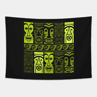 Keen Green Tikis! Tapestry