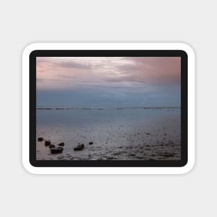 Rocks and sea breakers off the Frisian coast, Netherlands Magnet