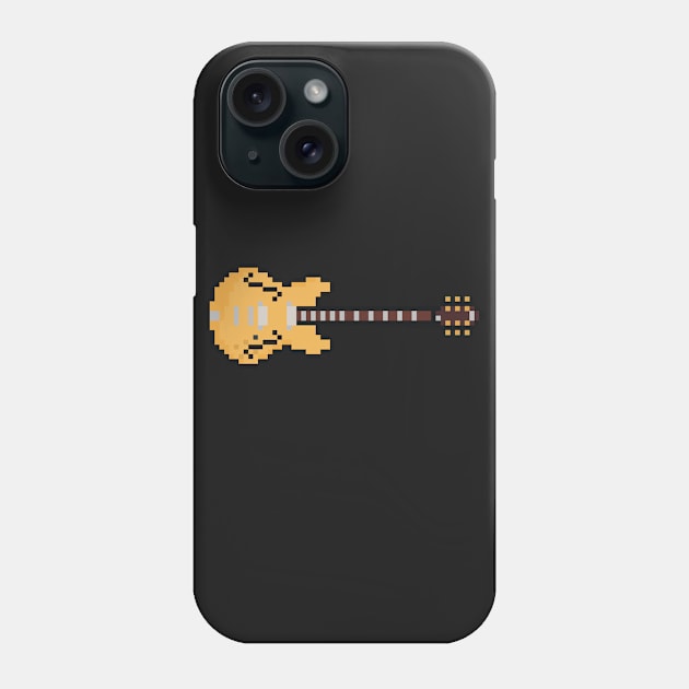 Pixel Casino Guitar Phone Case by gkillerb