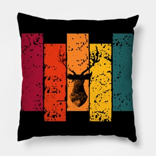 Retro Colourful Deer Pillow