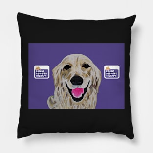 II, Canine Assisted Therapy Golden Retriever with Logos v3 Pillow