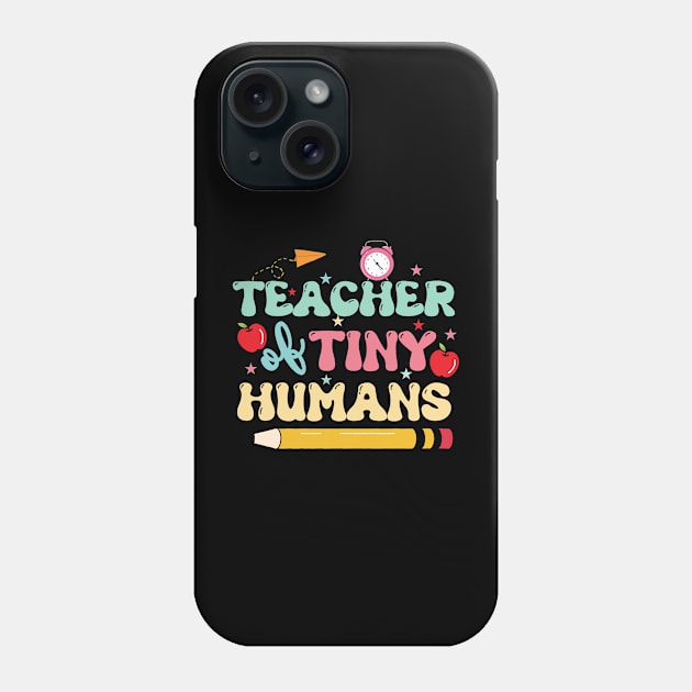 Kindergarten Teacher-Teacher of Tiny Humans Phone Case by dooddles