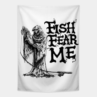 Fish Fear Me Grim Reaper lights Tapestry