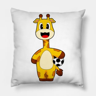 Giraffe Soccer player Soccer Pillow