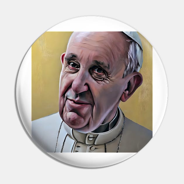 Face of Pope Francis Pin by bogfl