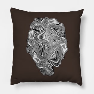 Liquid Forms grey tones Pillow