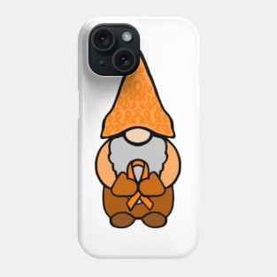 Gnome Holding a Orange Awareness Ribbon Phone Case