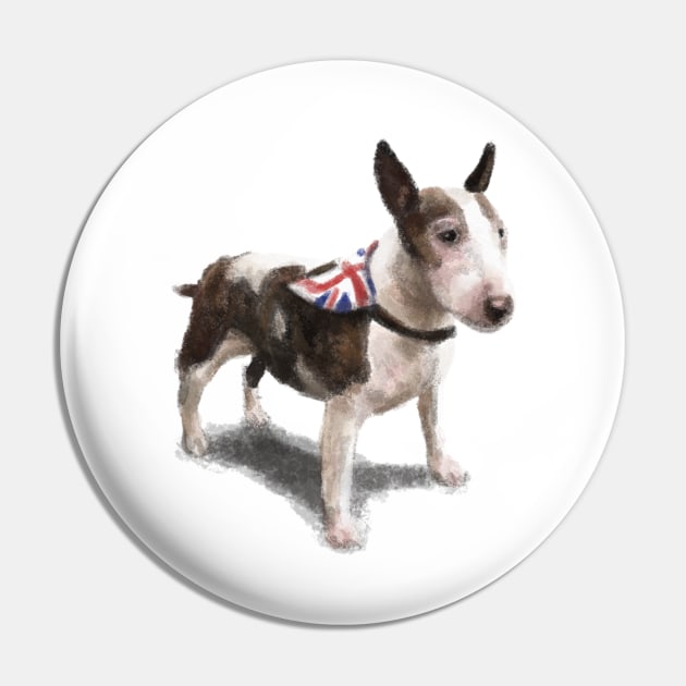 The Bull Terrier Dog Pin by Elspeth Rose Design