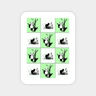 Pandas Checker - Green Magnet