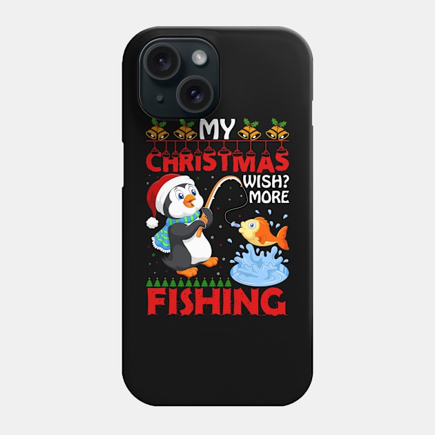 My Christmas Wish More Fishing Phone Case by NoorAlbayati93