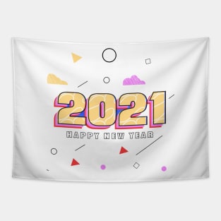 2021 Happy New Year Tapestry