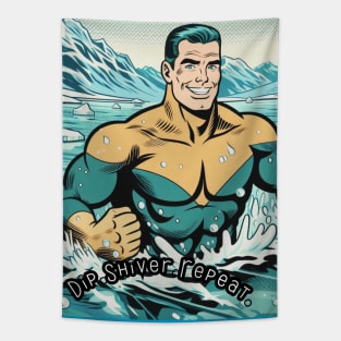 Ice Swimming Dip Shiver Repeat Tapestry