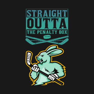 Straight outta the penalty box green Rabbit T-Shirt