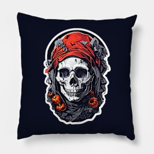 skull horror Pillow