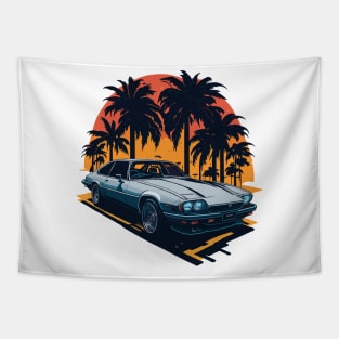 Jaguar XJS Vintage Car Tapestry