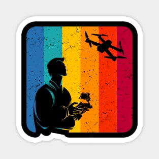 Drone Pilot Vintage Retro Drone Gifts Magnet