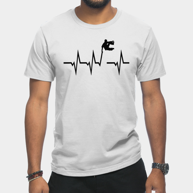 Parcour Heartbeat Funny Outdoor Running Sport Design - Parcour - T-Shirt