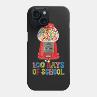 100 Days of School Gumball Machine for Kids or Teachers, Fun 100 Days of School Phone Case