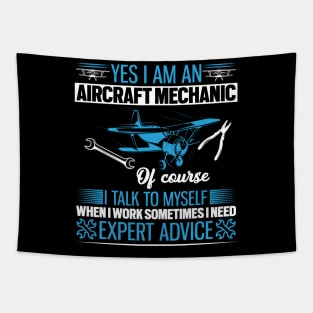 Aircraft Mechanic Funny Quote Aviation Maintenance Humor Retro Tapestry
