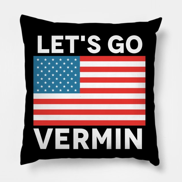 Proud vermin vote blue 2024 anti trump Pillow by valeriegraydesign