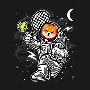 Astronaut Tennis Shiba Inu Coin To The Moon Shib Army Crypto Token Cryptocurrency Blockchain Wallet Birthday Gift For Men Women Kids T-Shirt