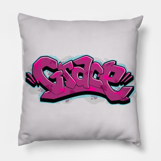 Grace graffiti name Pillow by Your Name Graffiti