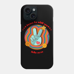 1960's - Hippies - Peace Sign -  Peace Be With You - Vintage- Flower Power Phone Case