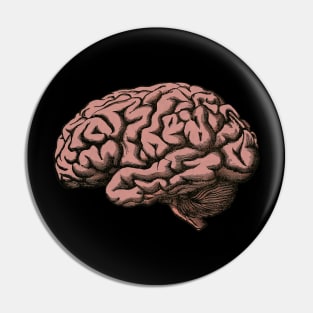 Retro Style Brain Illustration, Pop Art Pin