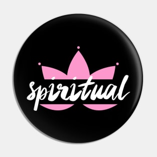 spiritual on pink lotus Yoga design Pin