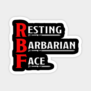 Resting Barbarian Face Magnet