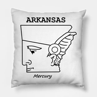 A funny map of Arkansas. Pillow