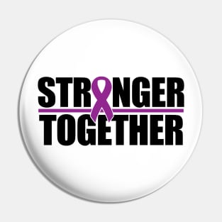 Stronger Together - Purple Ribbon Pin