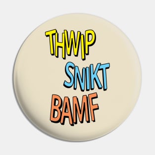 Comic Book Sound Effects Pin