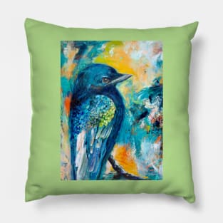 Blue Bird Pillow