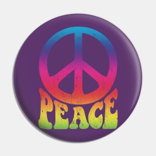 PEACE - Rainbow Pin