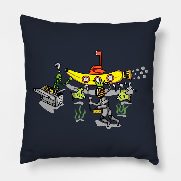 banana submarine Pillow by osvaldoport76