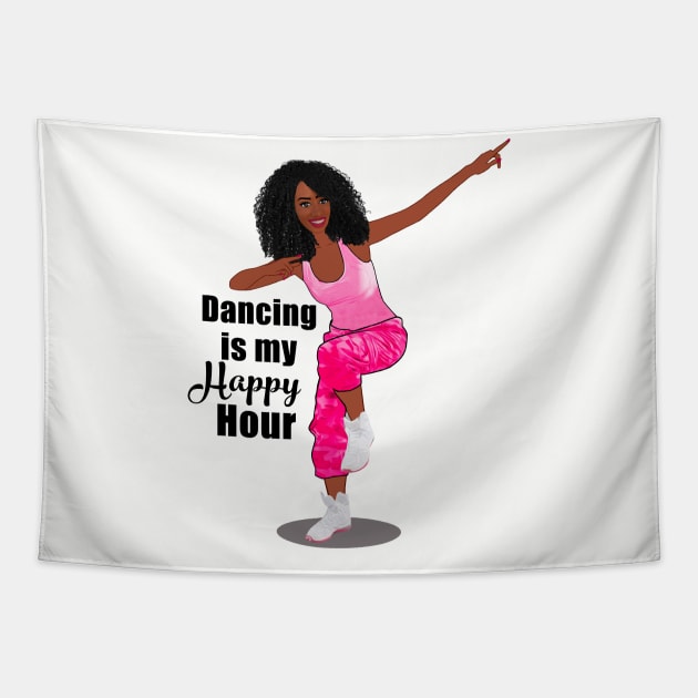 Dancing is my happy hour Tapestry by Melanificent1