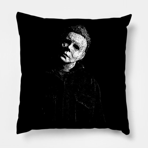 Halloween in Haddonfield Pillow by childofthecorn