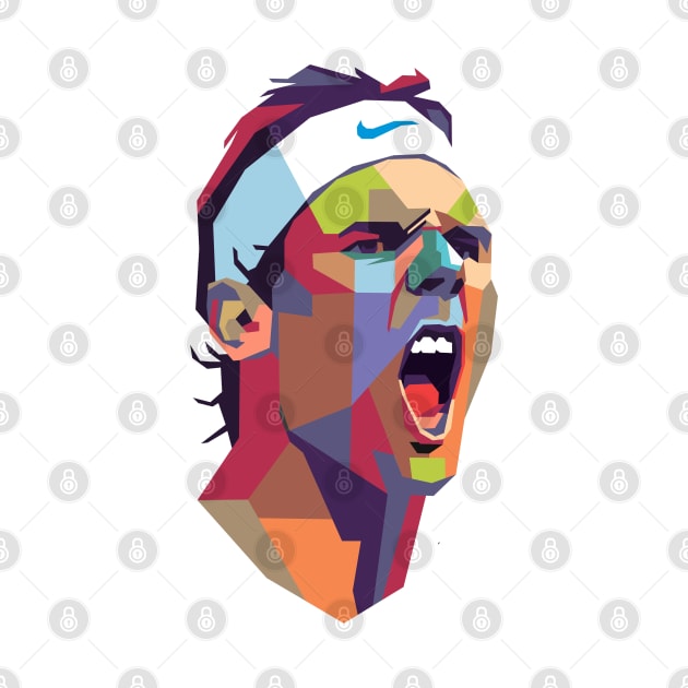 Rafael Nadal Color Portrait by mursyidinejad