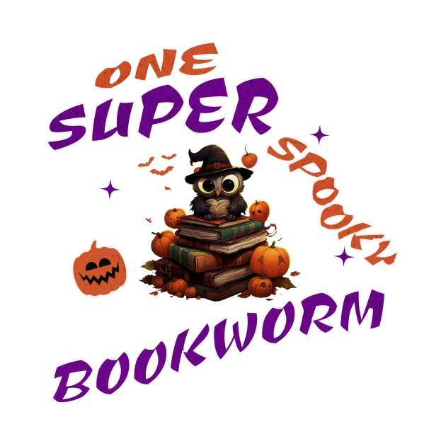 One super spooky bookworm by New Day Prints