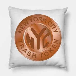 Trash Token (Bronze) Pillow