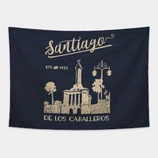 SANTIAGO De Los Caballeros Dominican Republic Vintage Tapestry