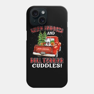 Warm Snuggles And Bull Terrier Cuddles Ugly Christmas Sweater Phone Case