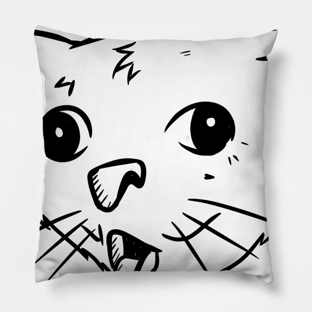 coughing cat meme Pillow by A Comic Wizard