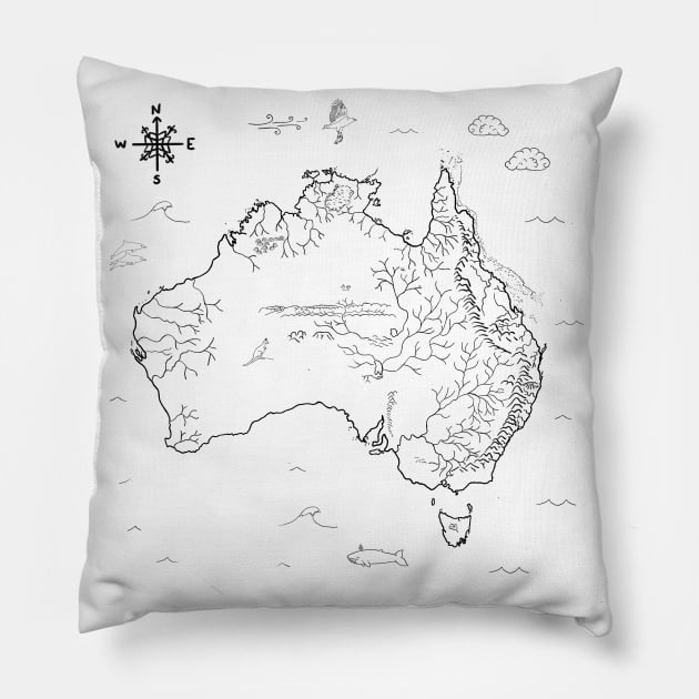 Map Pillow by wanungara