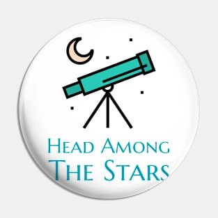 Head Among the Stars Pin