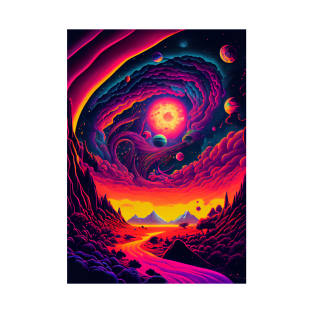 Through The Solar System And Beyond - Trippy T-Shirt