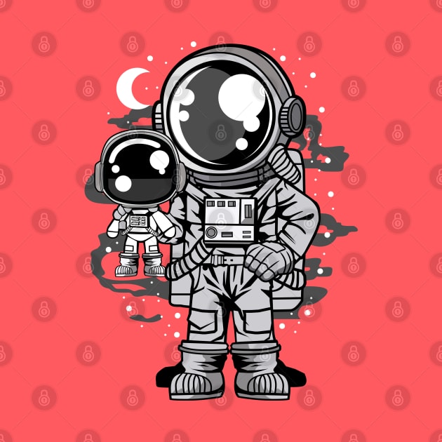 astronaut with doll by Mako Design 