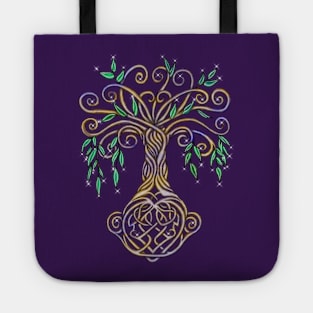 Celtic Tree of Life Nature Colored Tote