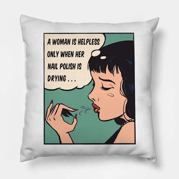 Pop Art Nail Polish Pillow by Sebastian_Shop